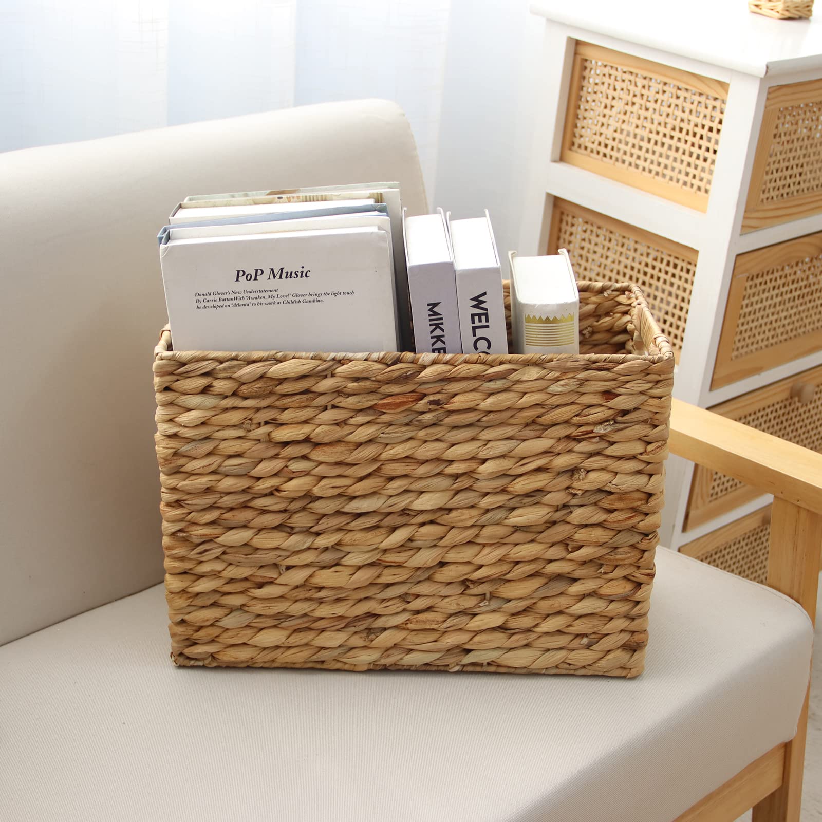Cesto Portaoggetti Relaxdays In Giacinto D'acqua, 2 Ganci, HxLxP 14 X 42 X 16 Cm, Cesto Appeso Bagno Naturale 89788285