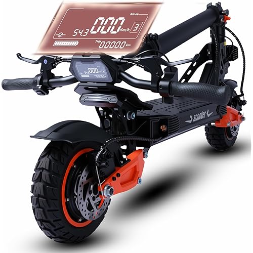 K11 1600W/1200W Electric Scooter for Adults, 40 MPH Top Speed, 37Miles Range, 11" Off-Road Tires, Dual Disc Brake, Spring Suspension, Foldable E-Scooter with Dual Suspension