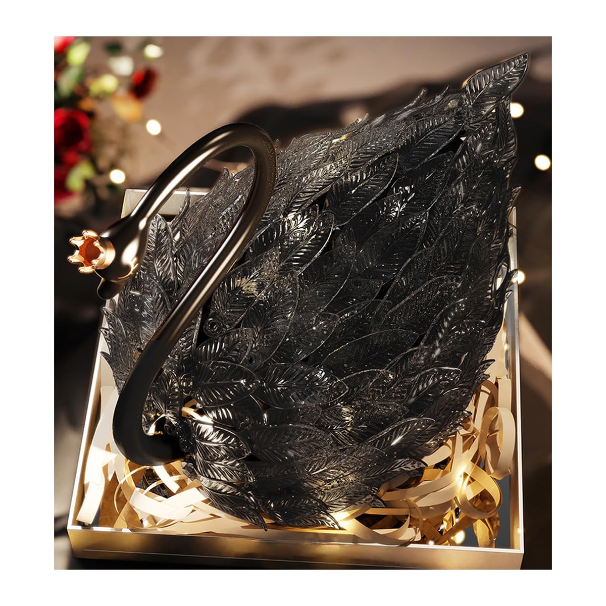 Bloques de construcción Swan, 590 Piezas Juguete de Montaje del Cisne Negro, Juguetes educativos para niñas, Decoración de Escritorio, Regalo de San Valentín