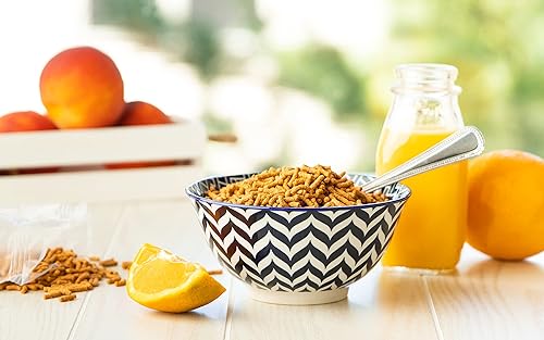 Miniatura 3 de KooK Cuencos para cereales, fabricación de cerámica, colores vibrantes, diseños multicolores, cuencos para Acción de Gracias, Navidad y cocina,