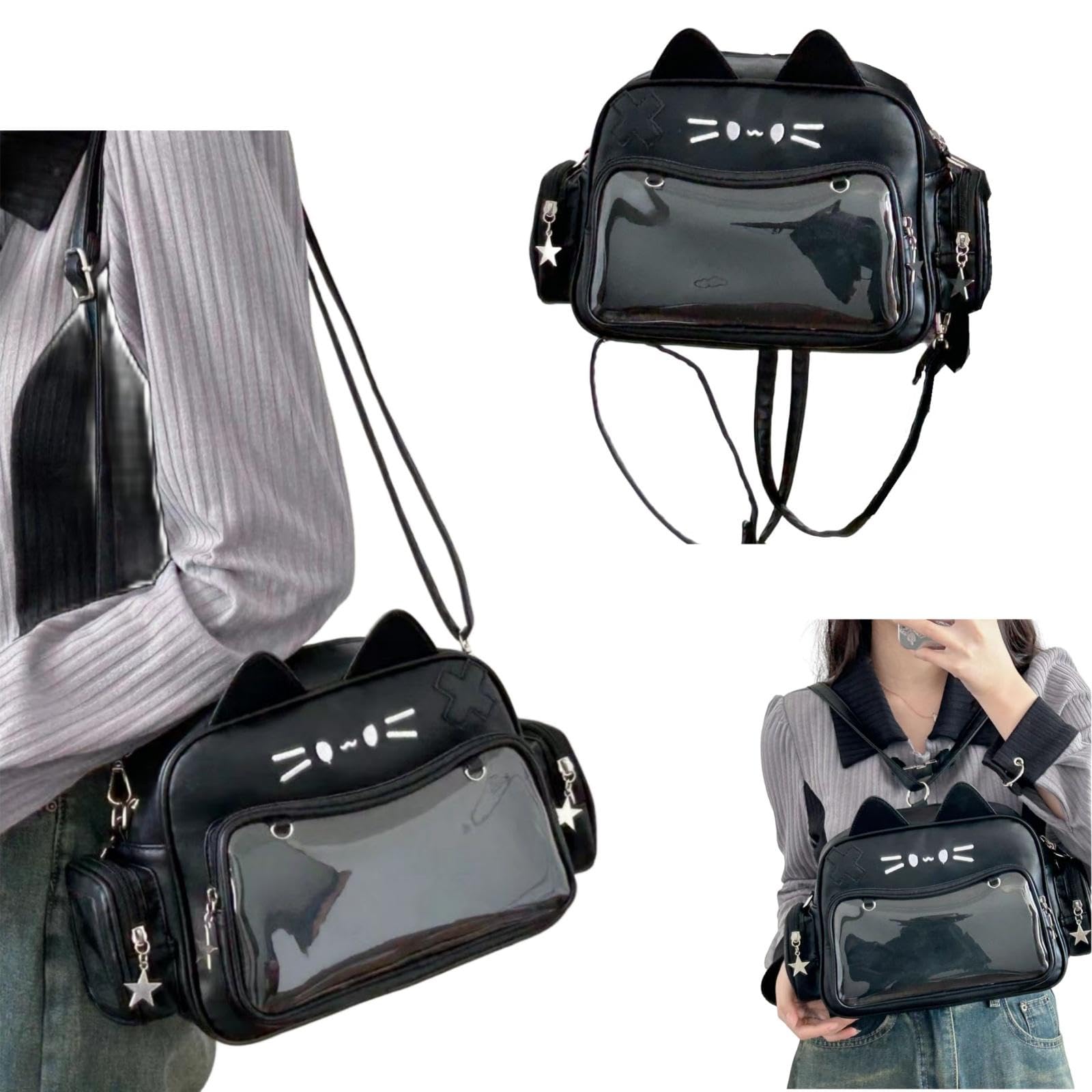 Amazon.co.jp: 猫バッグ ネコカバン 痛バッグ 見せバッグ 痛バ