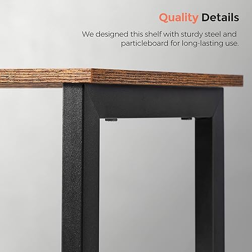 Miniatura 7 de VASAGLE Estantería de cubo, mesa de consola, soporte de TV con 6 cubos de almacenamiento, para oficina, sala de estar, dormitorio, 13 x 47.2 x 31.5