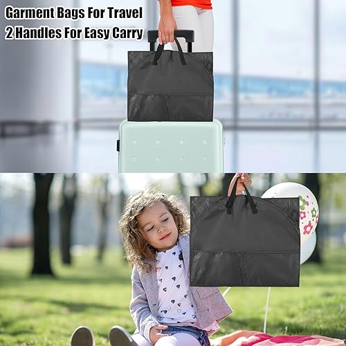 Miniatura 6 de Paquete de 2 bolsas de ropa para ropa colgante de viaje, bolsa de baile de 40 pulgadas, bolsas de ropa de baile para bailarines, bolsas de ropa para