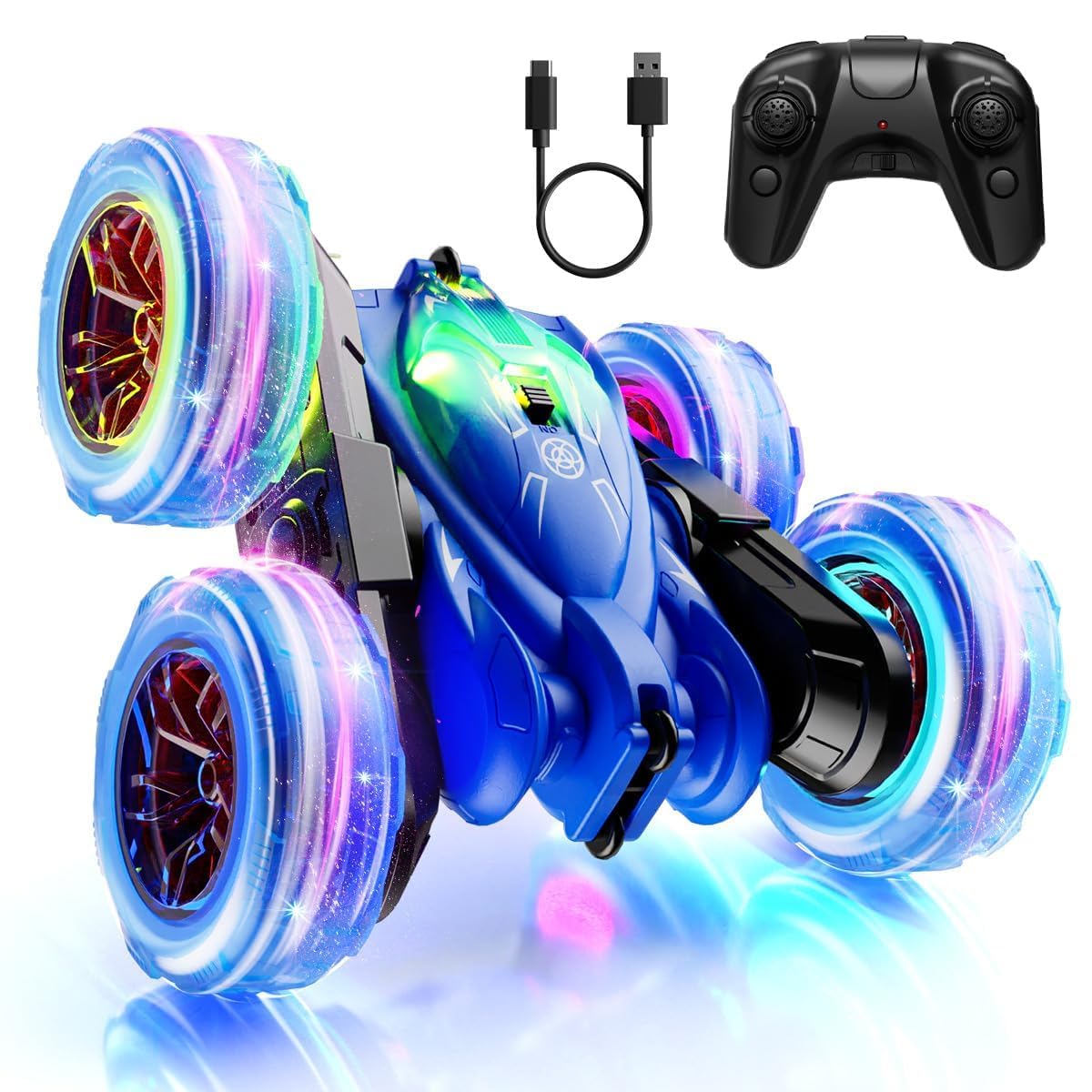 Voiture télécommandée à Double face pour enfants, 2.4G, 4x4 - Maroc