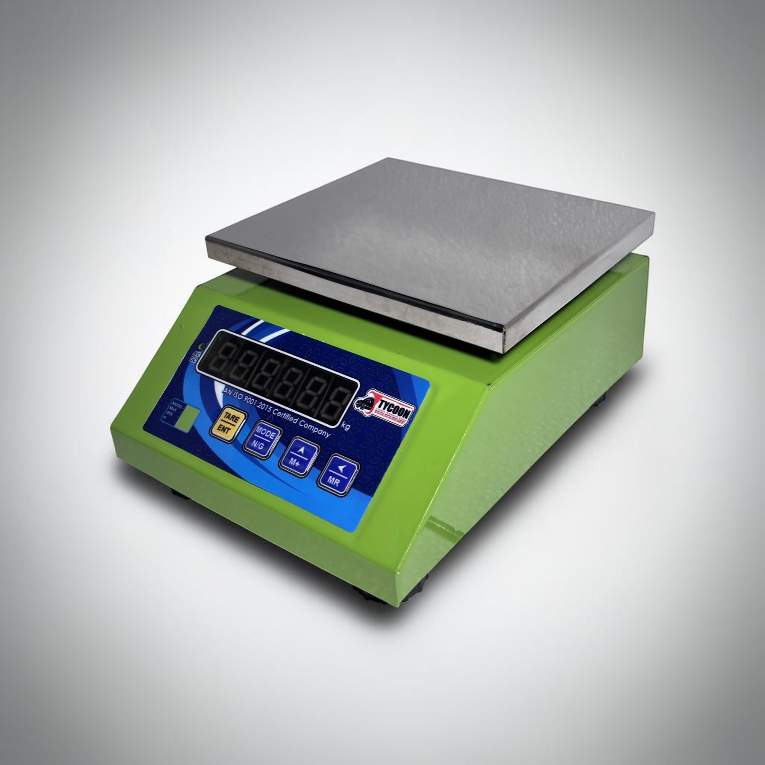 10 kg Electronic Weighing Scale (Table Top) | 140 x 160 mm Stainless Steel Top Plate | 1 g High Accuracy | Dual Display | Rechargeable Battery | Grocery, Retail & Industrial Counter Scale (Green)-image-33