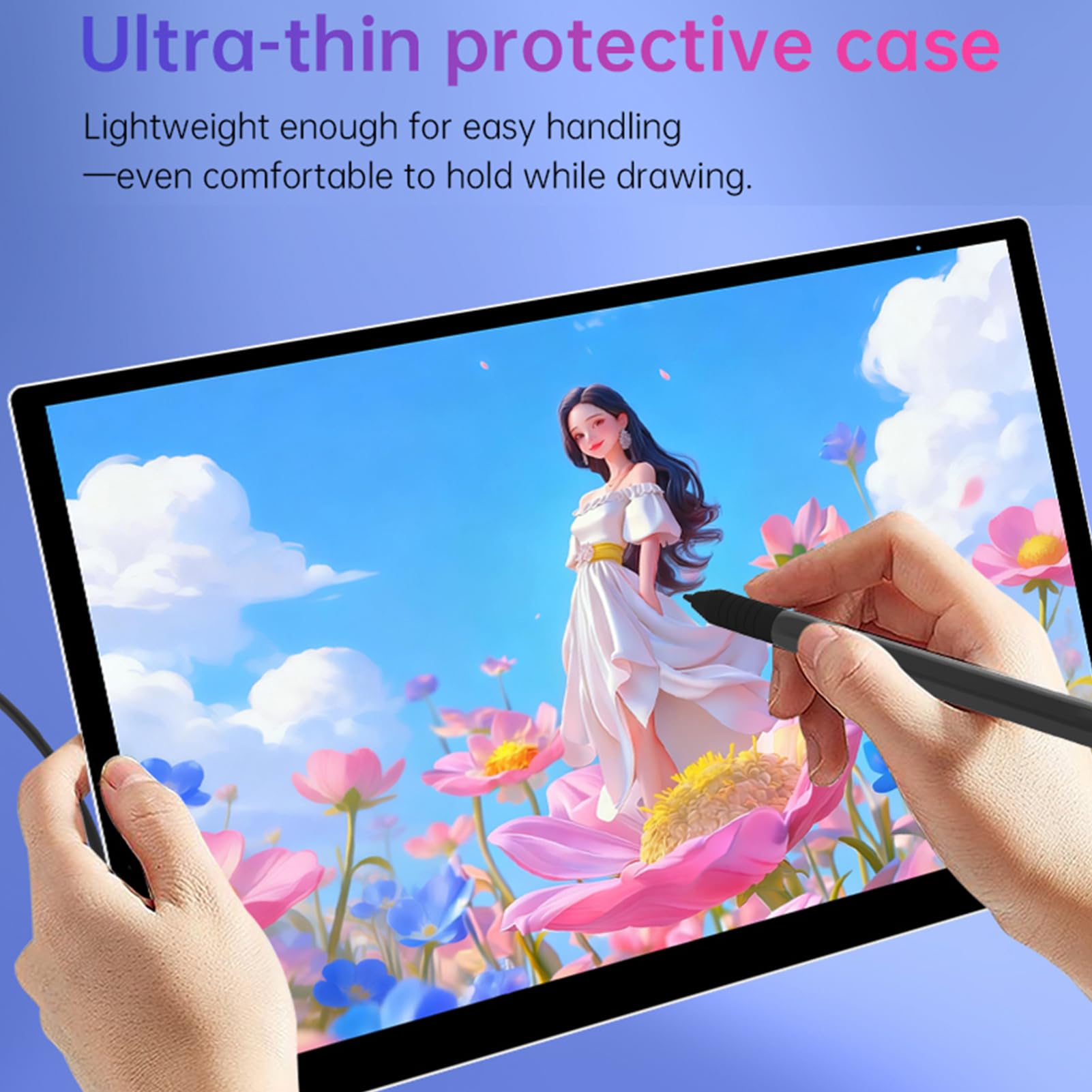 Diyeeni Tablet Graficzny P120T 11,6 Cala, Monitor Graficzny z 16384 Poziomami Ciśnienia, 120% SRGB, Sterowanie Dotykowe, 5080LPI, do Rysowania, Malowania, Projektowania i Nauczania