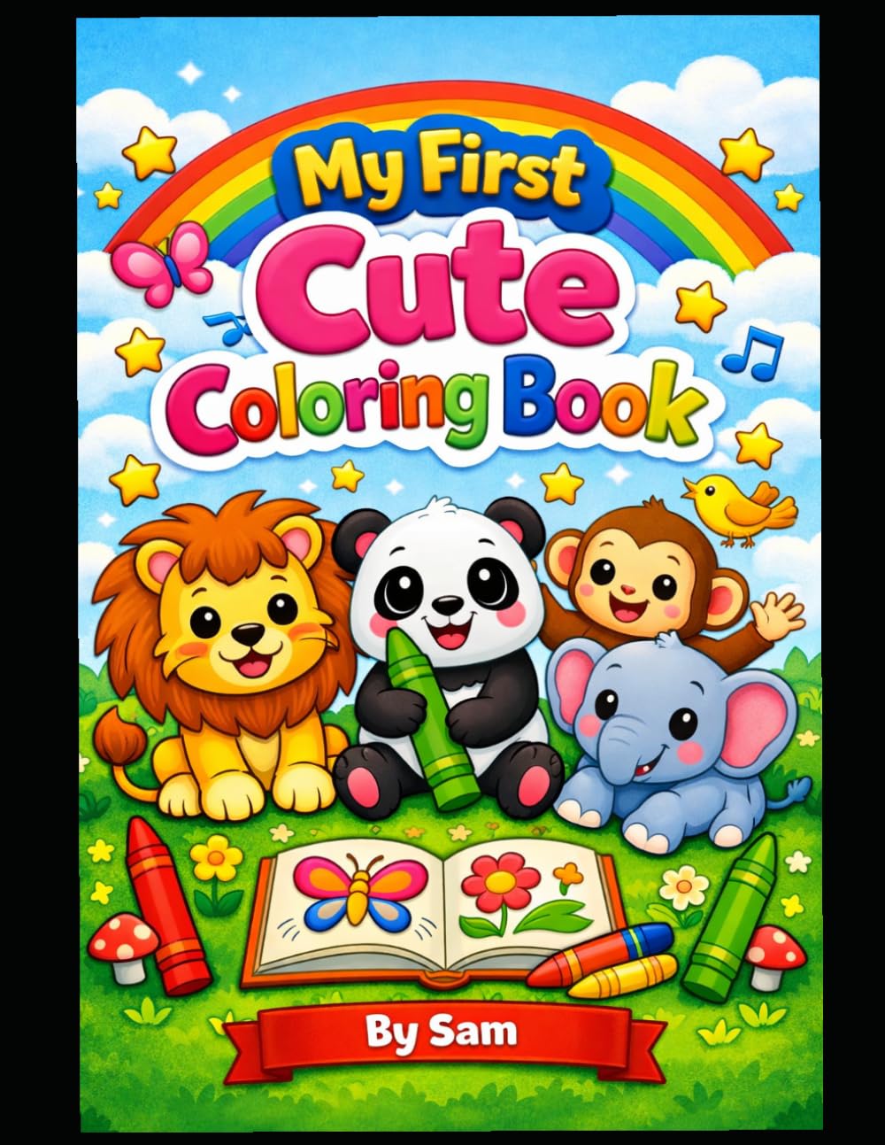 Fun and Learn With Easy Animal Coloring Book: Fun and Easy Coloring Pages with Cute Animals, Bold Lines, and Simple Designs for Toddlers, Preschoolers, and Kindergarten Kids