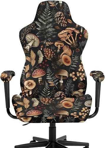 Miniatura 2 de Dark Forest Chair Covers Ergonomic Gaming Chair Cover with Arm Covers Non-Slip Video Game Chairs for Young Adults & College Dorms Black