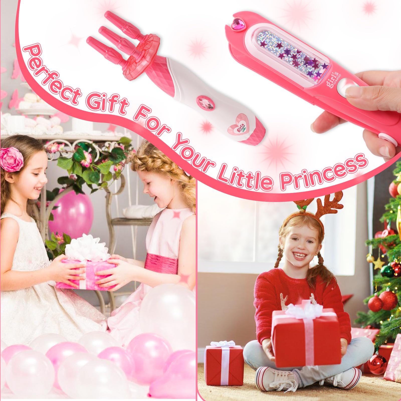 Herefun Hair Accessories Bambina, Trecciatrice Per Capelli, Treccia Strumenti DIY, Gioielli Giocattoli Regali per Bambini Ragazze, Strumento Acconciature Regali Compleanno per Ragazza