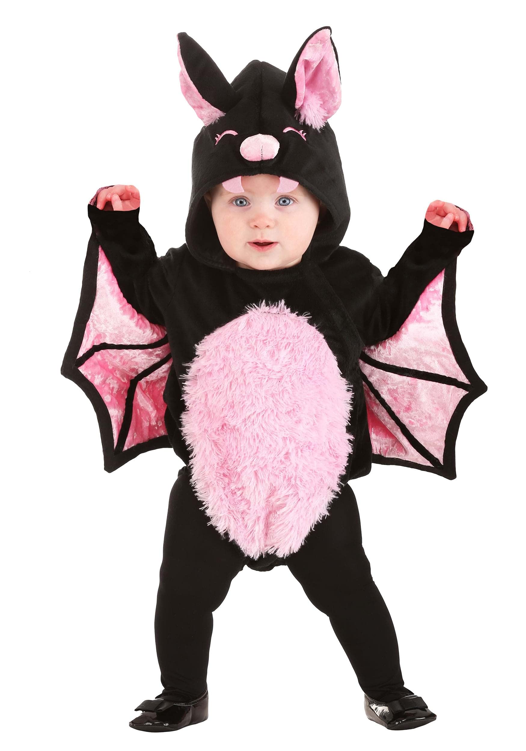 Beipegin Baby Bat Costume Boys Girls Hooded Fleece Bat Wing Outfit Newborn  Jumpsuit Romper for Infant Halloween Clothes 12 18Months