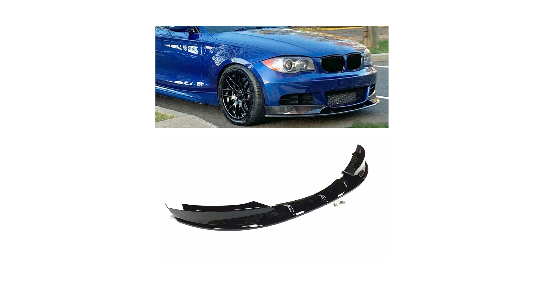 BMW フロントアンダースポイラー リップスポイラー メーカー不明 艶あり黒 BMW フロントアンダースポイラー リップスポイラー メーカー不明