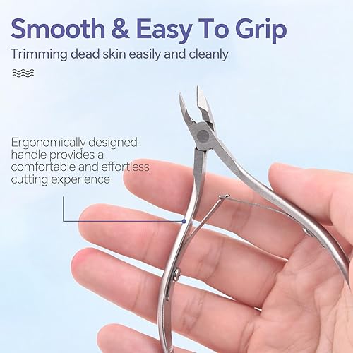 Miniatura 5 de KADS Cortador de uñas de acero inoxidable para manicura de pedicura, cortador de cutículas, 1 ud