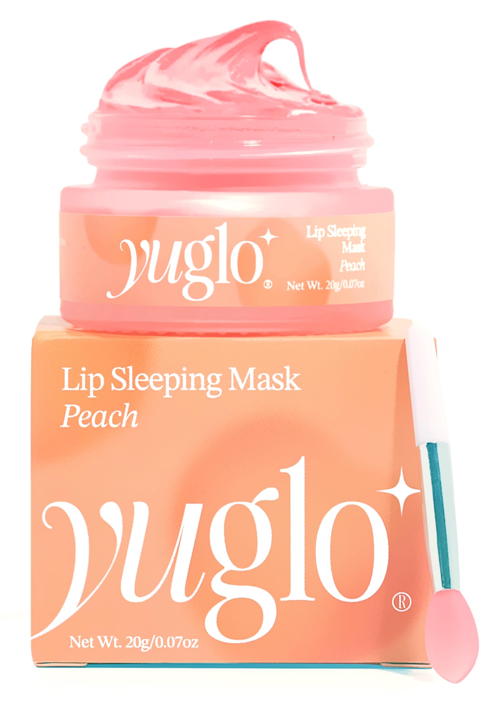YuGloLip Sleeping Mask | Peach Flavor | Hydrating & Soothing Lip Treatment for  Dry, Chapped Lips | Plumps & Moisturizes | Overnight Lip Repair