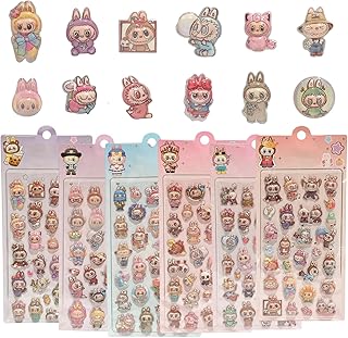 【6枚セット】ぷくぷく 3D シール ぷっくり 立体 かわいい ステッカー 手帳DIY用ノート フォトアルバム 荷物 カレンダー 携帯電話 文具の装飾に適し 景品 誕生日 縁日 子供 女の子