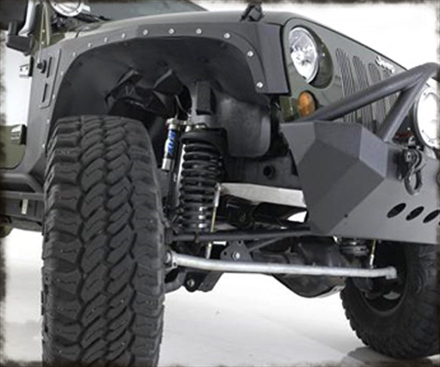Smittybilt 76880 XRC Black Armor Front Fender, Pair