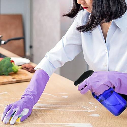 Miniatura 6 de 2 botellas rociadoras de vidrio, botella de spray azul vacía recargable de 16 onzas con boquillas de pulverización de niebla fina ajustables,