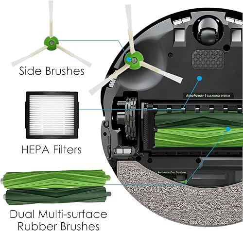 Miniatura 4 de Paquete de 4 almohadillas de repuesto para Irobot J7+ Combo Robótico Reutilizable Duro Paño de Piso Expert Wet Reemplazo de Microfibra Suave Pad (4)