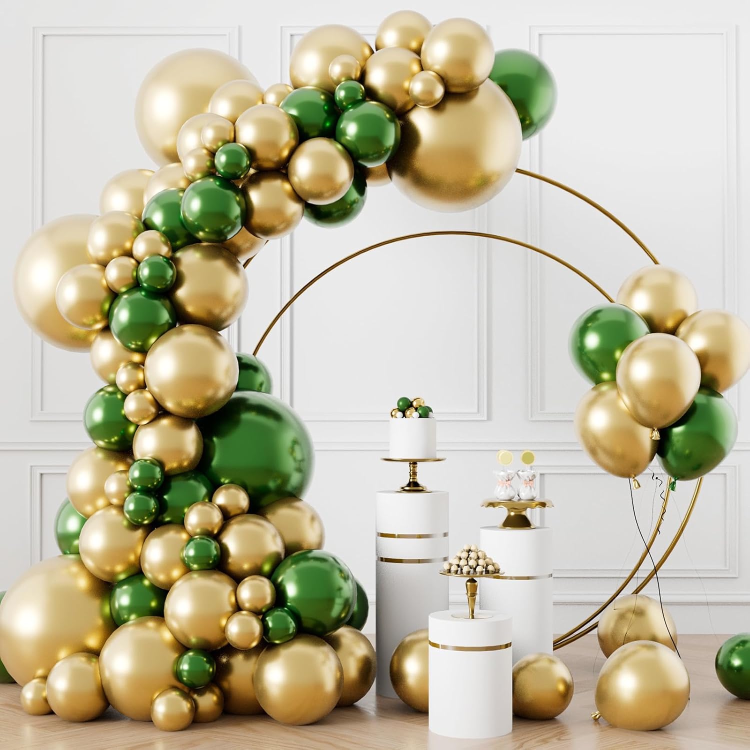 412Pcs Dark Green Balloons 18 12 10 5 Inch Dark Green Balloon Garland Arch Kit Different Sizes Matte Latex Balloons For Baby Sho