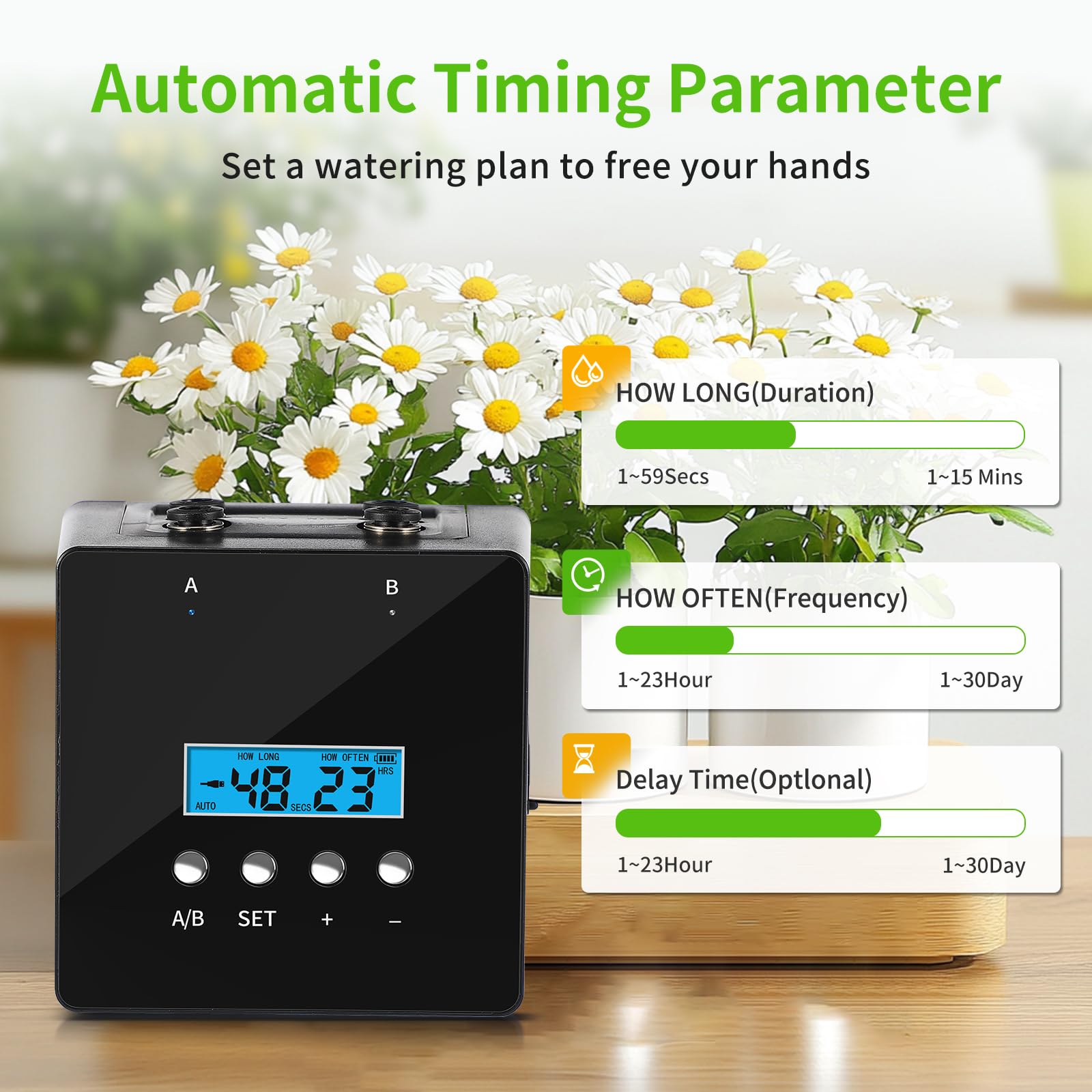 Dispositivi di irrigazione delle piante, 20 supporti per piante d'appartamento in vaso, dispositivi di irrigazione delle piante, kit di irrigazione a goccia automatica Timer programmabile