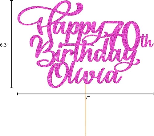 Miniatura 5 de Decoración personalizada para pastel de cumpleaños, decoración de pastel de cumpleaños, cualquier nombre, edad 1, 10, 16, 18, 20, 21, 30, 40, 50,