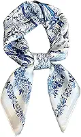 Cachecóis femininos de seda para pescoço de cabeça de 69,8 cm lenço bandana para mulheres