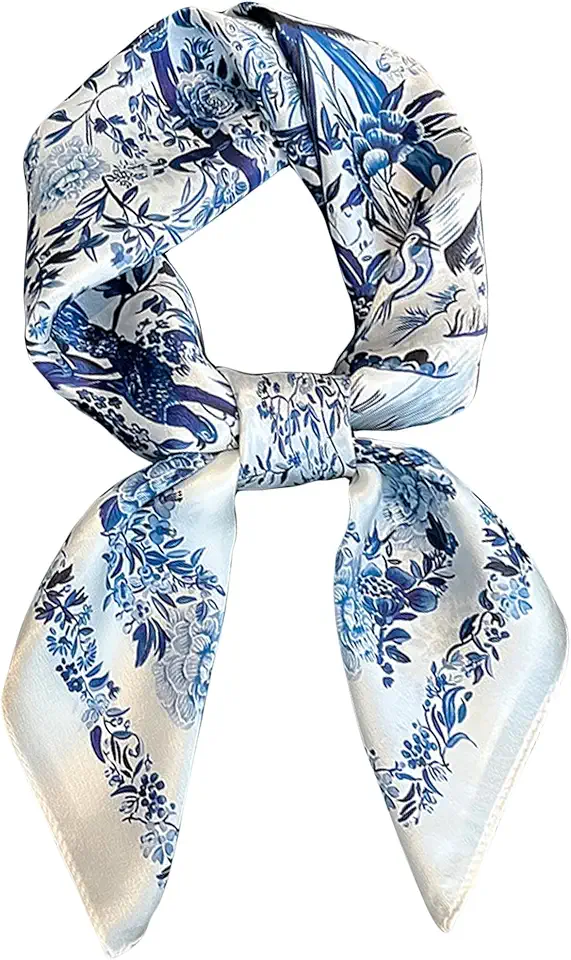 Cachecóis femininos de seda para pescoço de cabeça de 69,8 cm lenço bandana para mulheres