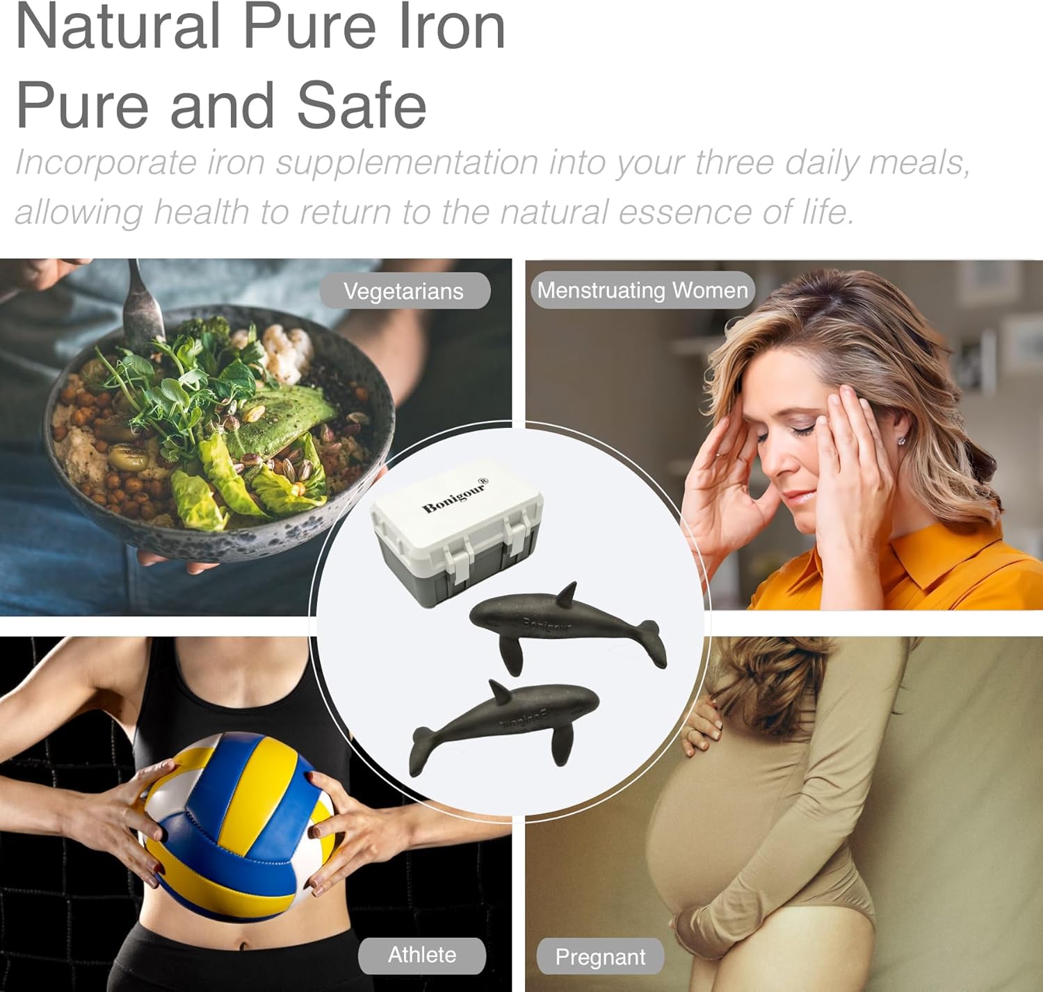 2 Pack Iron Fish for Cooking& Deficiency | Natural Source of Fe | Safe Cooking Tool| Add Fe to Food and Water| Reduces Risk of Iron Deficiency for Vegans & People