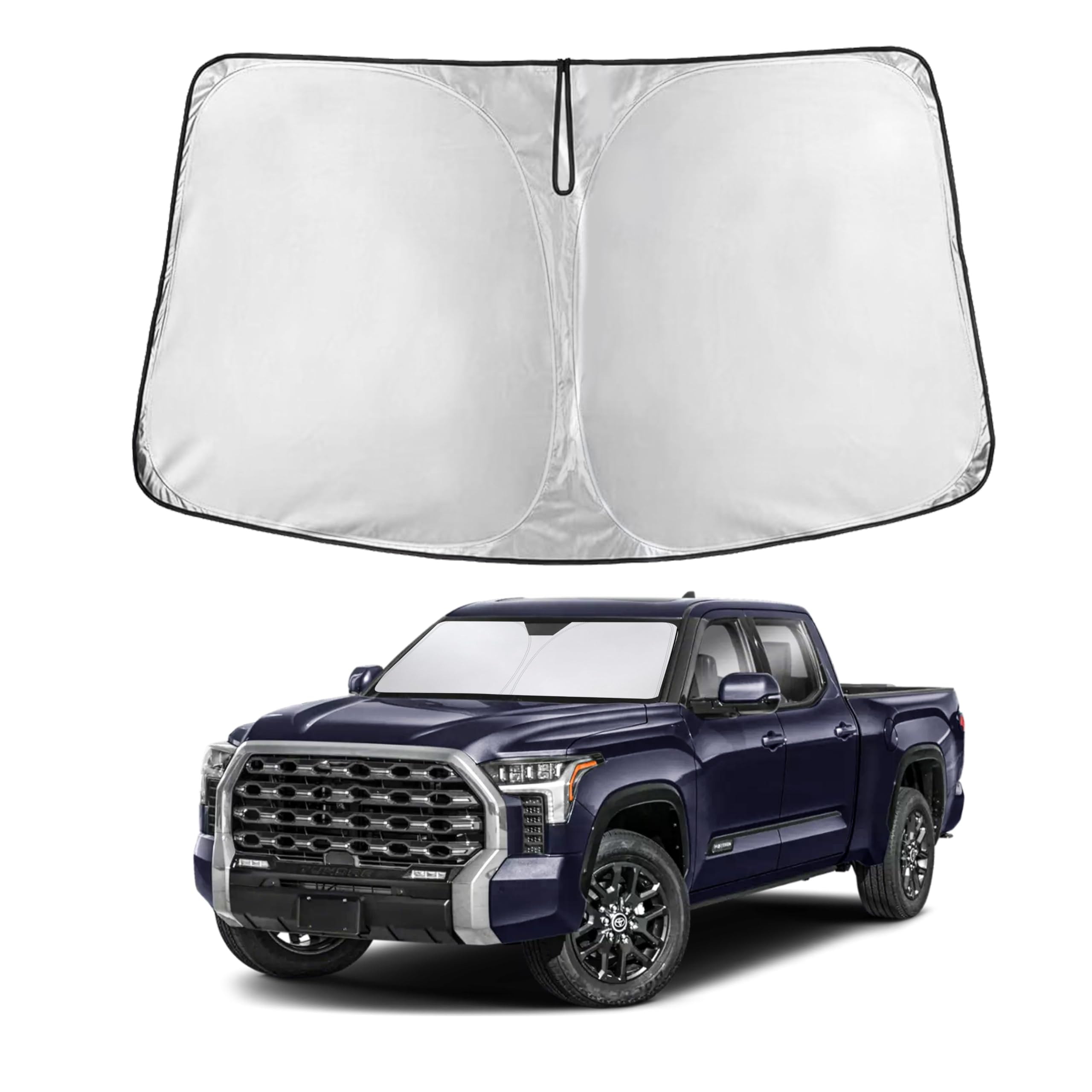 EcoNour Windshield Sun Shade Compatible for Toyota Tundra 2007–2020 2021