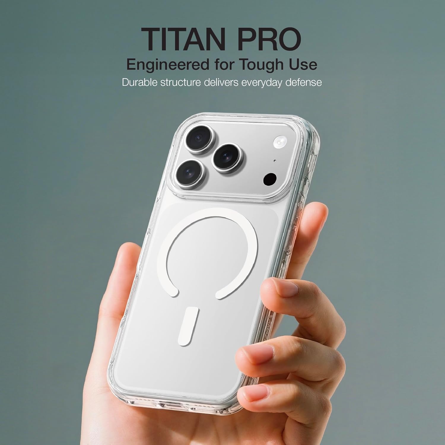 AMAZINGthing for iPhone 17 Pro [Titan Pro Case], Designed for MagSafe Accessories, 12FT Drop Proof, Magnetic Phone Cover, Military Grade Protection, Anti Yellowing, Transparent, Clear