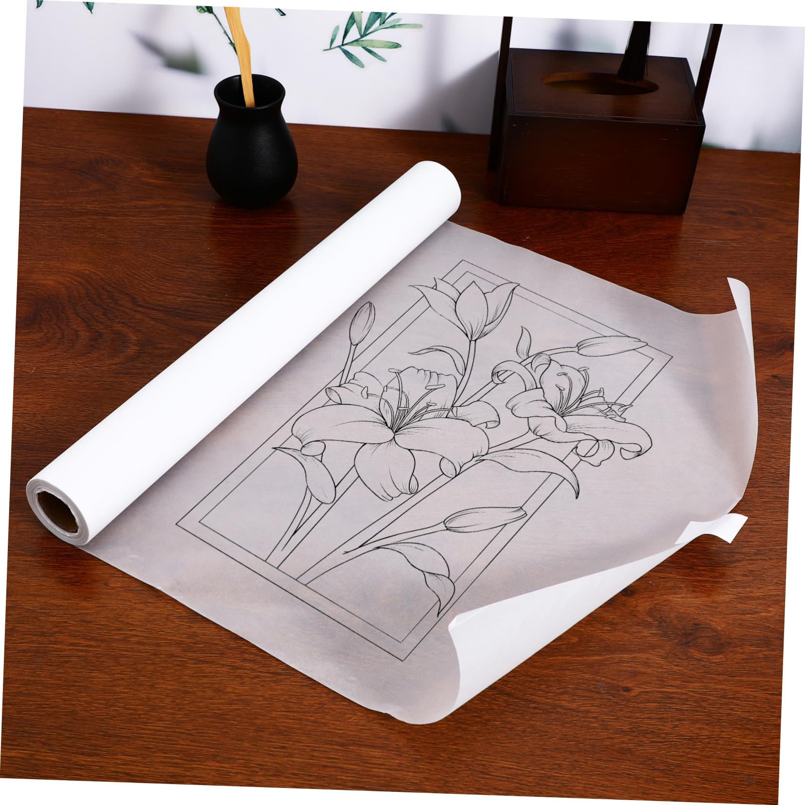 Carta da Lucido per Disegno Bianca per Artisti e Designer | Superficie Ultra Liscia, Alta Trasparenza, Uso Versatile per Calligrafia e Disegno