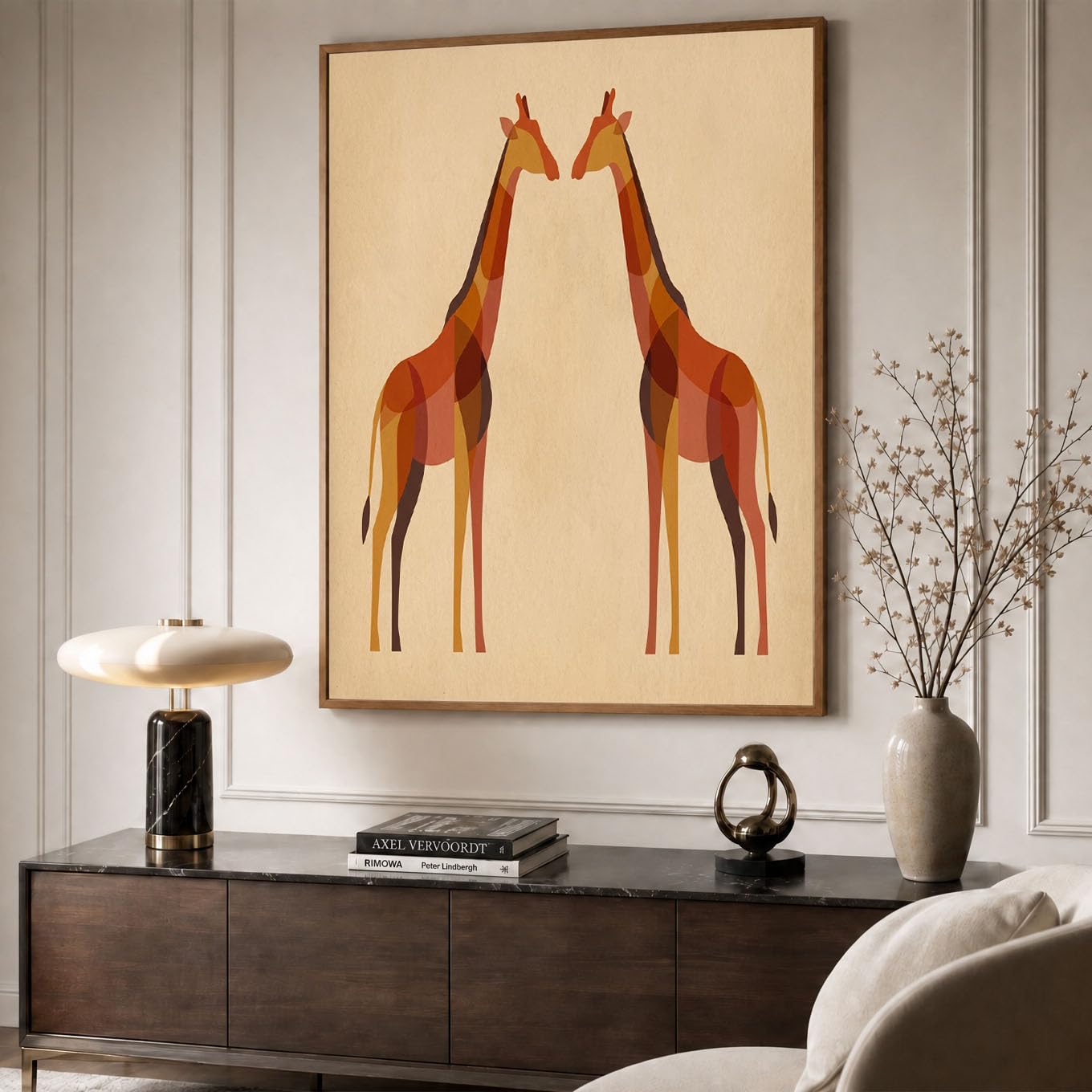 Cuadros decorativos de animales modernos en lienzo de 60x80cm marrón 8