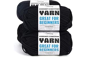 Pllieay Black Cotton Yarn: Perfect for Kids' Crafts