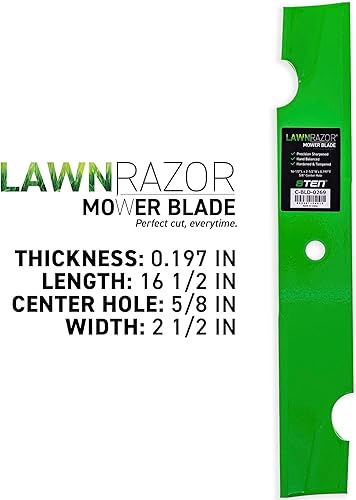 Miniatura 2 de 8TEN LawnRazor - Juego de cuchillas para Bad Boy MZ Magnum ZT CZT Elite Stand-On 038-4826-00 Cubierta de 48 pulgadas (elevación alta con muescas)