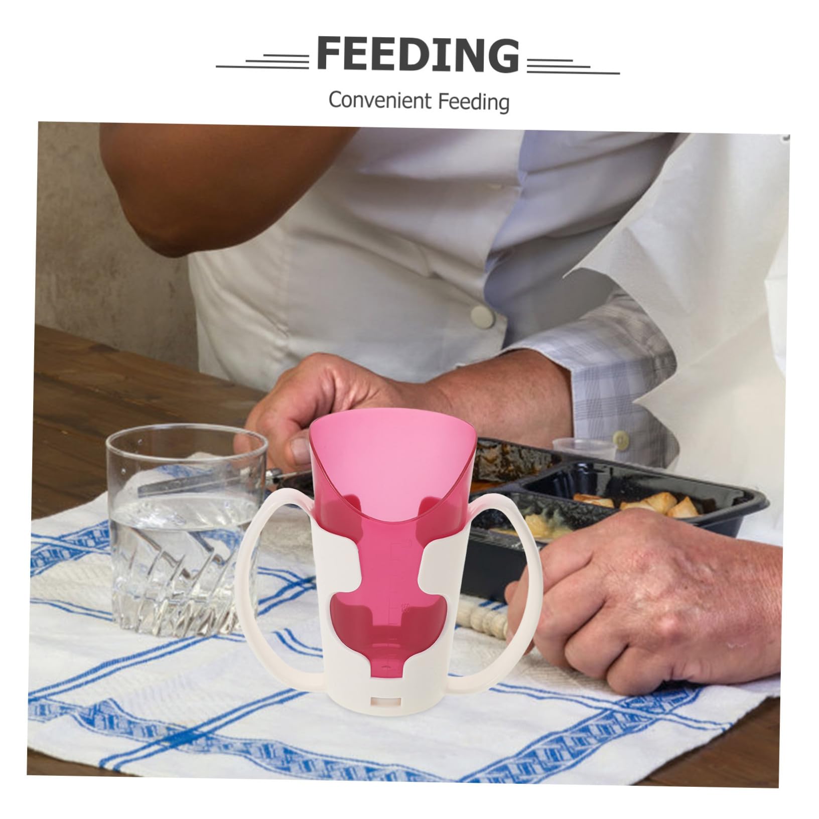 Amosfun 5 Piezas Taza de Cuidado de Ancianos Tazas de Entrenamiento para Adultos Copa de rehabilitación Bol Taza de Sopa Vasos Taza de Paciente postrado en Cama Taza irrompible
