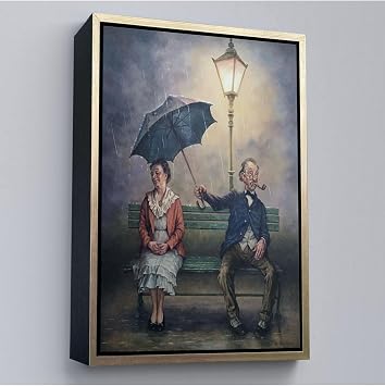 Harita Sepeti  er eveli Ya mur Alt ndaki K s Sevgililer Dekoratif Duvar Tablosu-6223 55 X 75 Alt n Frm_6223