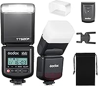 Godox TT520III Wireless Speedlite Bounce Flash Kit for Canon Nikon Sony Fuji Olympus - GN33, 433MHz, 400 Full Flashes, Diffuser Included
