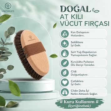 At Kılı Vücut/Selülit Fırçası (Kahverengi) (Taşıma kesesi ile birlikte gönderilir)