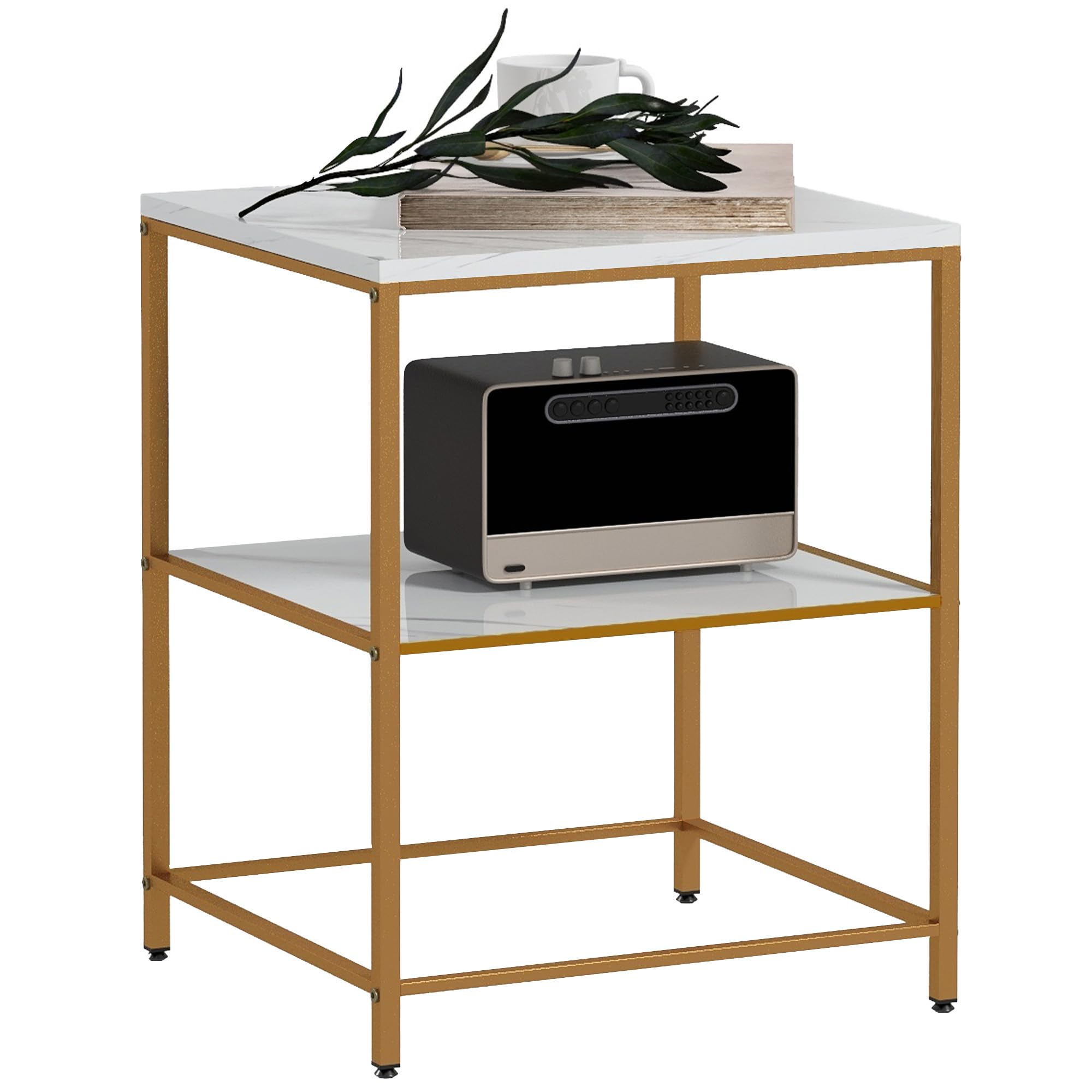 Meuble de salon gain de place 44cm avec rangement effet marbre