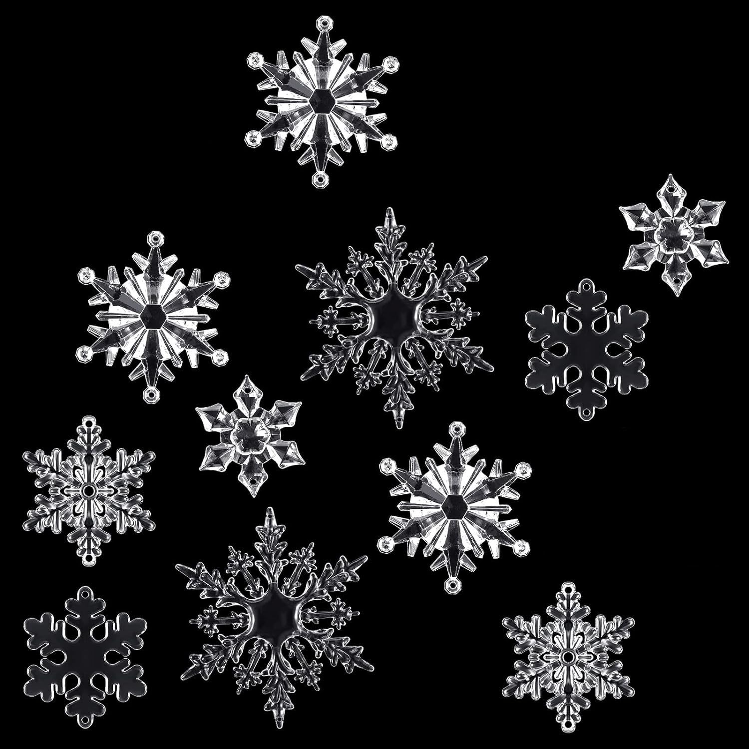 Flocon de neige pour sapin de Noël et accessoires de fête à thème d'hiver