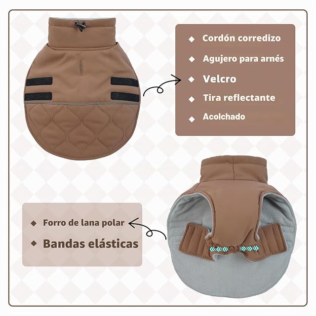 Foto 2 de 7 de Hjumarayan Abrigo Chihuahua - Chaqueta para Perros Pequeños Abrigo Invierno, Resistente al Agua Ropa Perro…
