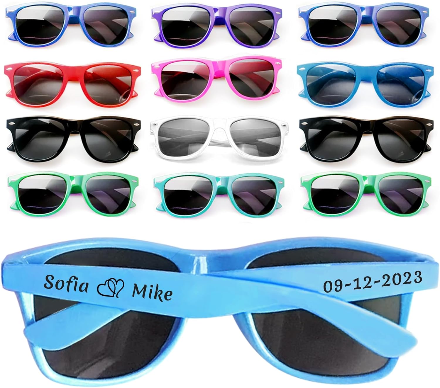 Custom Sunglasses Personalized Bulk Wedding Party Logo Birthday Bachelorette Women Groomsman Glasses Gifts