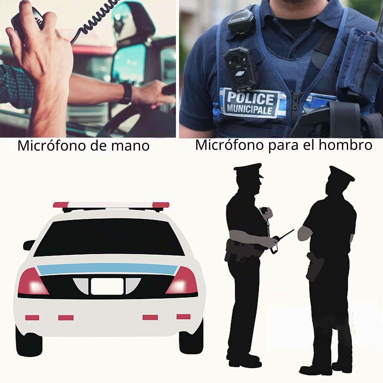 Retevis Walkie Talkie Micrófono Altavoz 2 Pines Altavoz Micrófono Compatible con Walkie Talkie Baofeng UV-5R RT24 RT22 RT5R RT27 eSynic UV-5R Mengshen BF-888S Kenwood (1 Pacs)