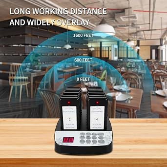 Buzzers for Restaurant, Restaurant Pager System, 16 Pagers