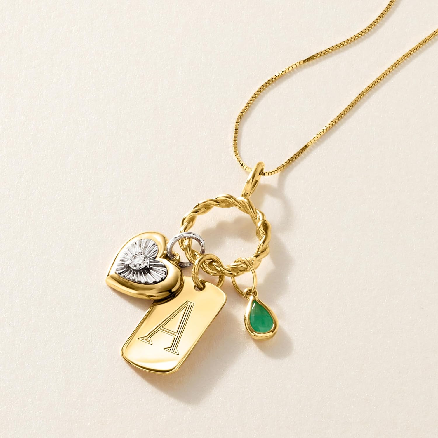 Pure Collection by Ross-Simons Italian 14kt Yellow Gold Personalized Dog Tag Charm