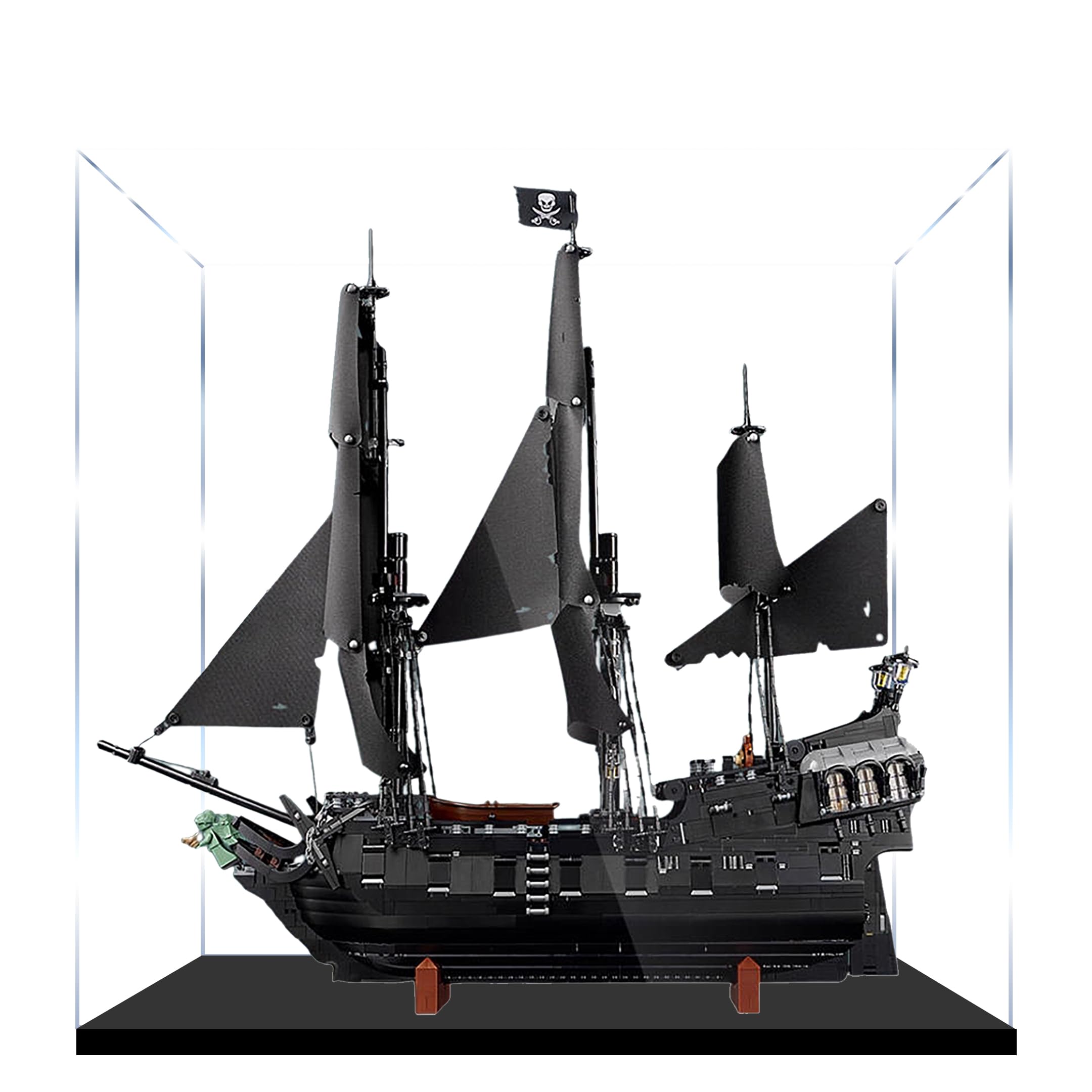 Acrylic Display Case for Lego 10365 Black Pearl Pirate Ship Building Set, Dustproof Transparent Box - Only Display Case, Display Box Compatible with Lego 10365 (3MM)