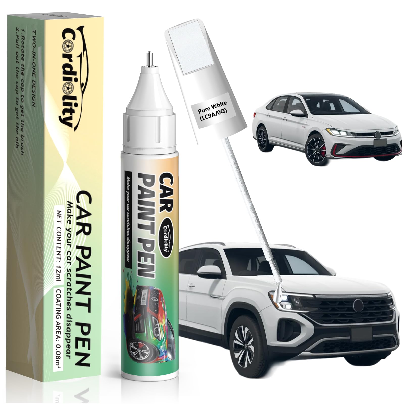 チページ　qm Amazon.com: LC9A/0Q Pure White Touch Up Paint for Volkswagen