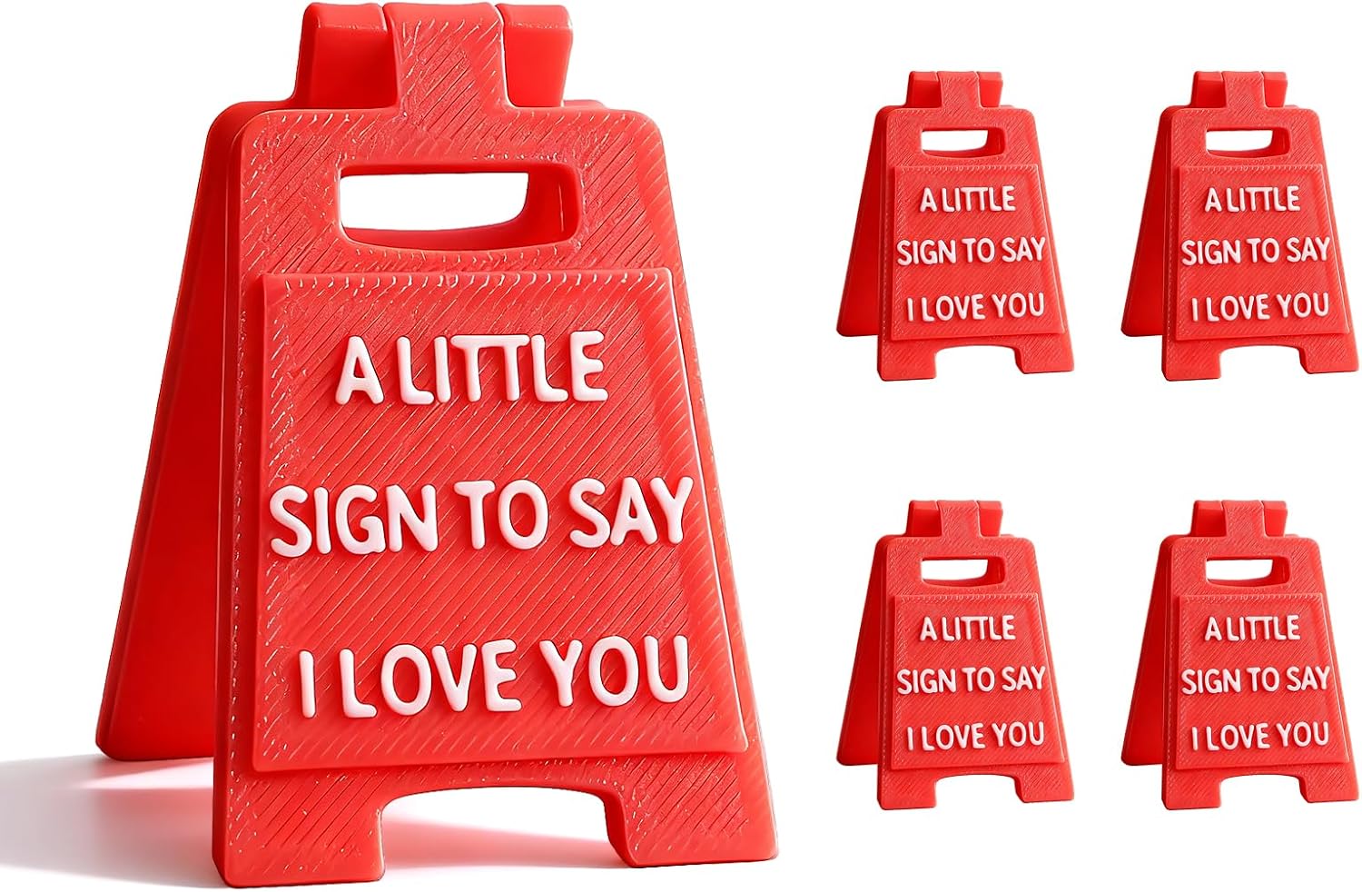5PCS Mini I Love You Sign for Valentine's Day Gifts - Romantic Valentines Day Decoration, Cute Anniversary Present Birthday Couple Gifts for Girlfriend Boyfriend Wife Husband