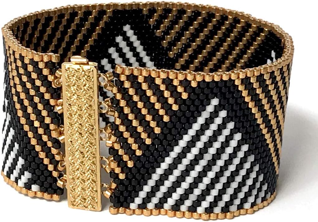 Triangle Beading Kit in White & Gold