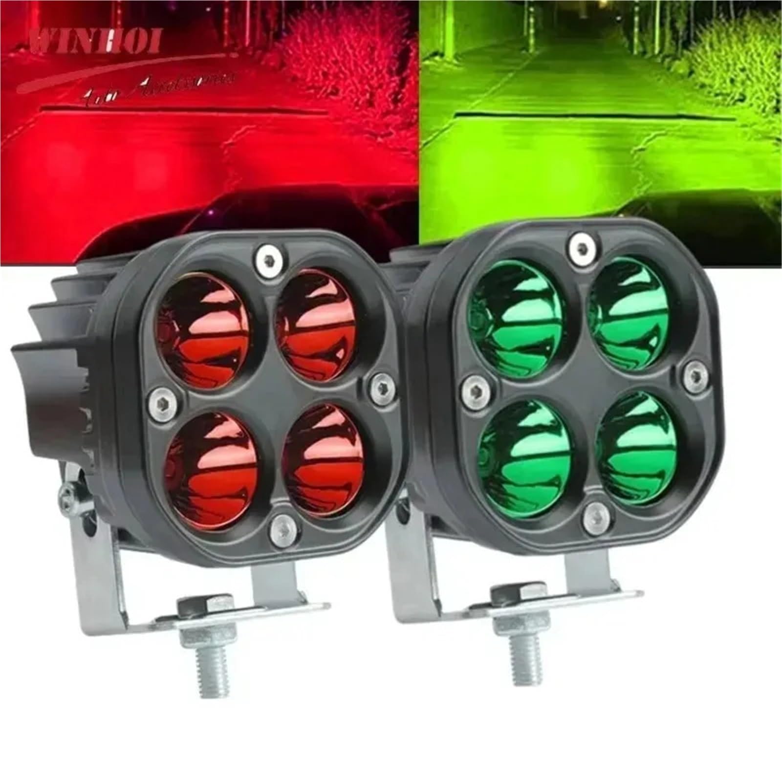 Światła drogowe 4x4 Samochód Terenowy Ciężarówka 12 V 24 V LED | 3 Cale 40 W Kwadratowa Listwa Świetlna Robocza Reflektory Reflektory Przeciwmgielne(4PCS White)