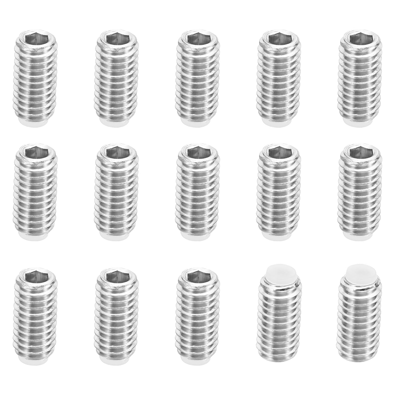 PATIKIL M6x12mm Nylon Tip Grub Screw